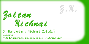 zoltan michnai business card